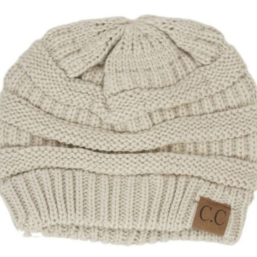 🟣3/$35 C.C Knit Beanie – Beige - Picture 2 of 2